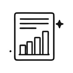 Clean, upward trending bar graph report signifying growth and progress.