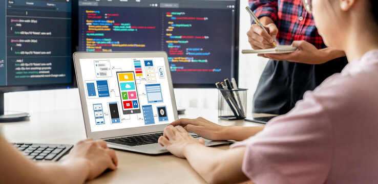 UX UI design process for brisk mobile application and website . Creative prototype of wireframe for professional app developer .