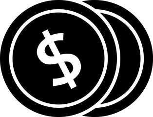 Simple shape coin icon vector Isolated.
Transparent background. SVG file.