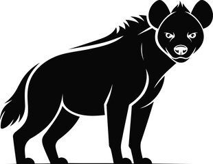 Fototapeta premium Hyena Silhouette Vector Design, Transparent Background.