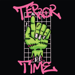 Zombie Hand for streetwear illustration