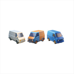 Toy model car isolated on white background, perfect for illustrating delivery and transport concepts