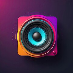 Vibrant speaker design featuring bold colors and dynamic elements to enhance any modern space