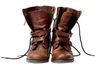 Vintage Brown Leather Boots Durable, Stylish Footwear