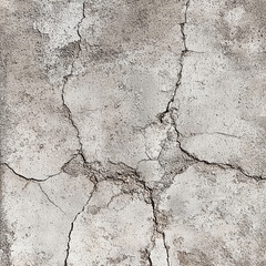 Close up detailed texture of weathered and cracked gray concrete surface