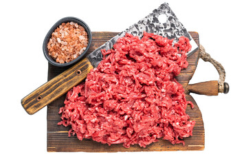 Raw mince ground meat also named forcemeat