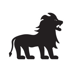 lion icon. isolated vector image for emblem and logo. courage, valor and power symbol.