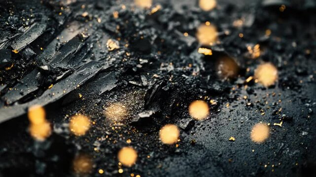 A close-up shot of a knife on a black surface, ideal for use in crime scene or thriller context