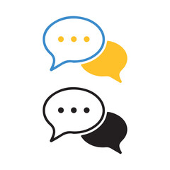 colorful chat bubbles vector