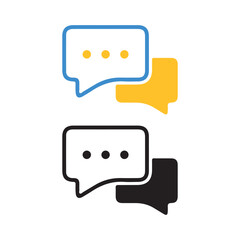 colorful chat bubbles vector