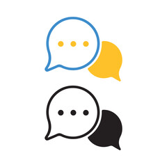 colorful chat bubbles vector
