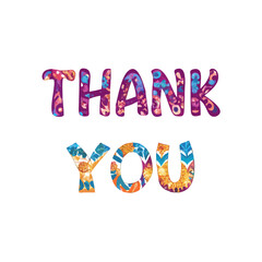 text letter simple "thank you" vector isolated white 