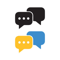 black and white speech bubbles