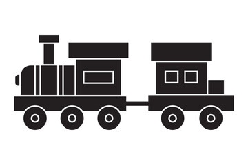 toy train icon. Simple illustration of toy train vector icon for web.