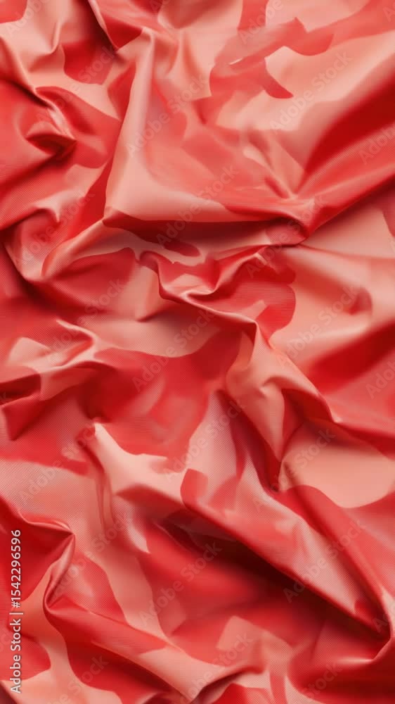 Poster Close-up shot of a red fabric with a unique pattern