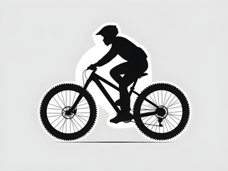 Fototapeta premium silhouette of a cyclist on a bicycle