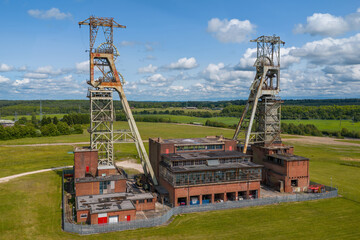 Coal Mine in the UK. Historic coal mine in Nottinghamshire. Relic of the industrial revolution. Coal miners and miners strike history