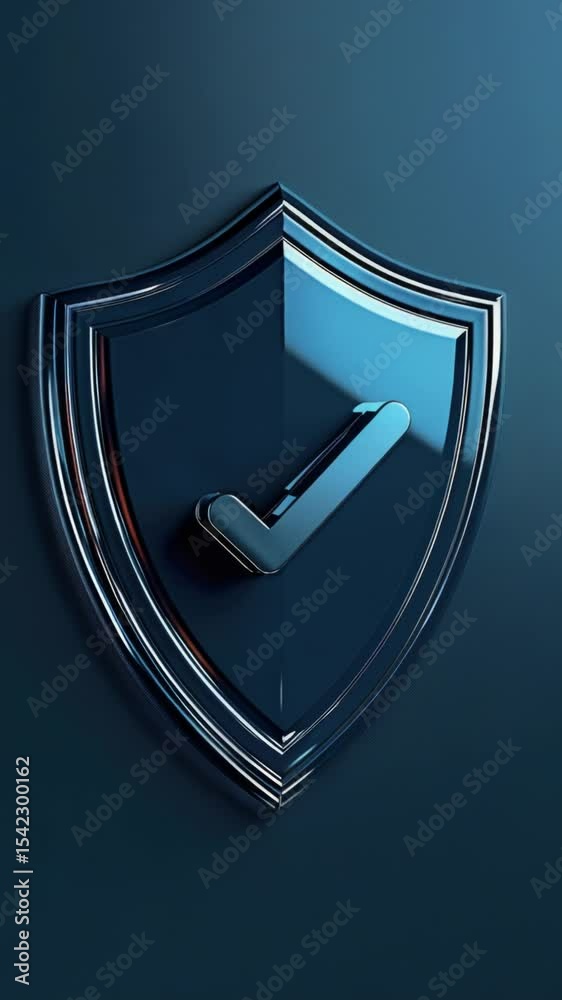 Poster a metallic shield featuring a circular clock face