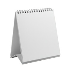 Blank white calendar isolated on transparent background. use for mockup, template.