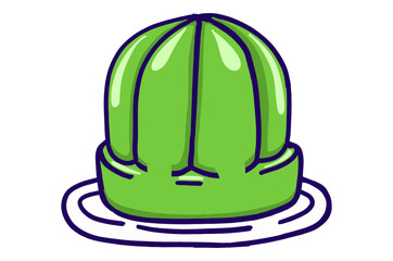 A Shiny Green Jelly On A Plate