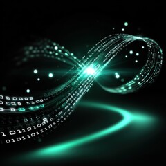 Abstract digital infinity symbol