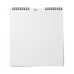 Blank calendar isolated on transparent background for mockup and planning use
