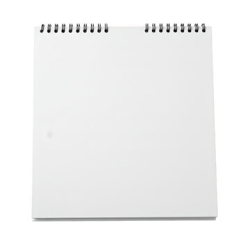 Blank notepad isolated on transparent background for mockup, notes, and sketching.