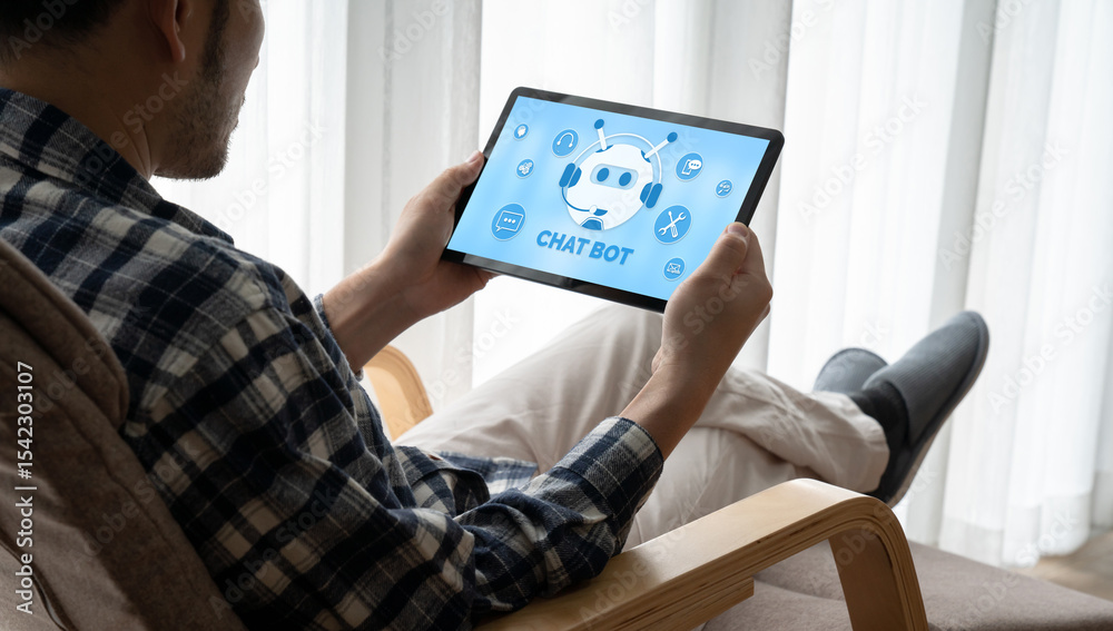 Poster chatbot software application for modish online business that automatically reply to customer questio