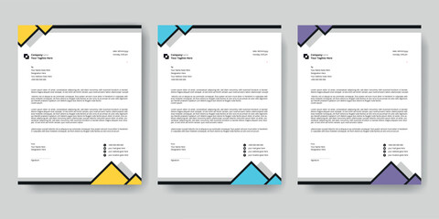 Modern Corporate Letterhead Template – Minimal & Clean Business Branding Design
