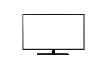 Modern flat blank screen television isolated on a transparent background