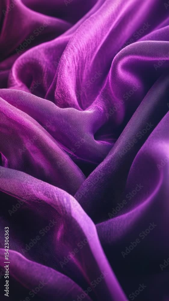Poster a close-up shot of a purple fabric with intricate details and texture