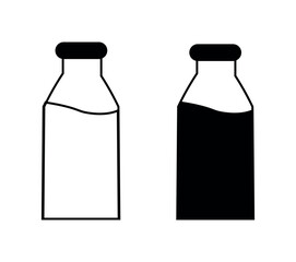 vector illustration of a bottle milk