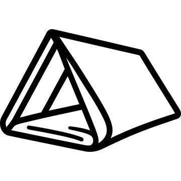 Emergency bivvy outline icon vector
