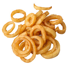 Fototapeta premium Curly Fries Snack Isolated on Transparent Background