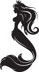 A beautiful queen mermaid vector printable design
