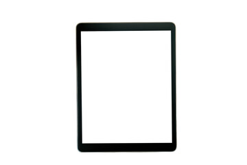 Tablet computer with blank screen isolated on transparent background