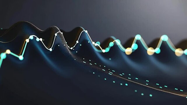 Abstract Data Visualization: Dynamic Waves of Information