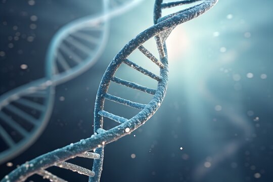 Abstract DNA helix structure for biotechnology and genetics concepts