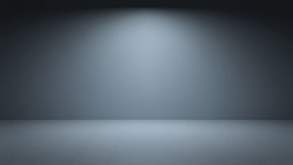 Dramatic Studio Background Grey Wall Floor Light Spotlight Mockup Empty Room Space Design Presentation
