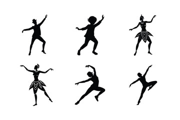 Dancing silhouette bundle design.