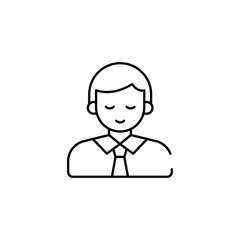 Candidate Male icon design with white background stock illustration