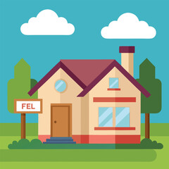 house on the hill vector