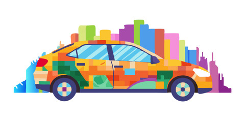 toy car on a white background