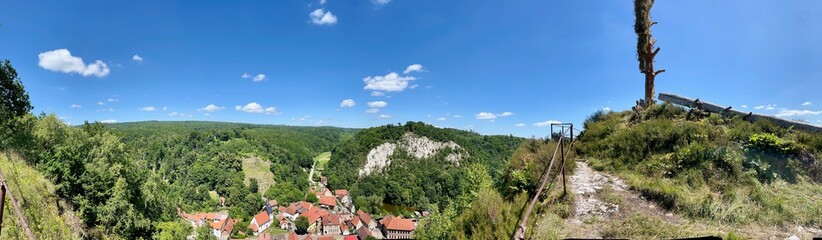 Fototapeta premium Eine Wanderung zur Queste bei Questenberg in Sachsen Anhalt