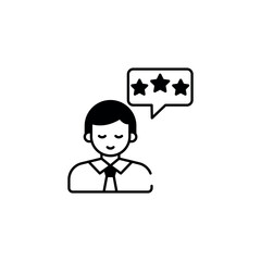 Employee Feedback icon design with white background stock illustration