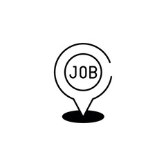 Job Location icon design with white background stock illustration