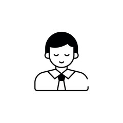 Candidate Male icon design with white background stock illustration