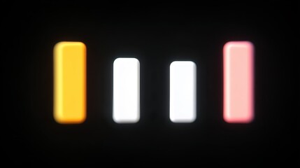 Abstract Light Shapes with Blurred Colors in Dark Background