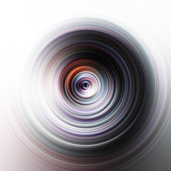 Colorful radial motion effect. Abstract rounded background.