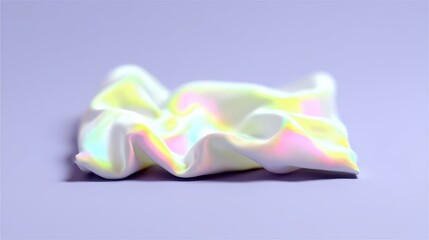 Soft Fabric with Iridescent Sheen on Light Background for Art Projects